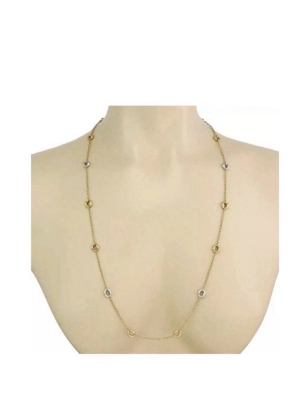 Roberto Coin Two-Tone Gold and Silver Station Necklace